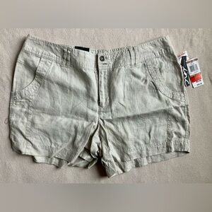 Women’s 100% Linen Bermuda Shorts with Rhinestone Detail size 12